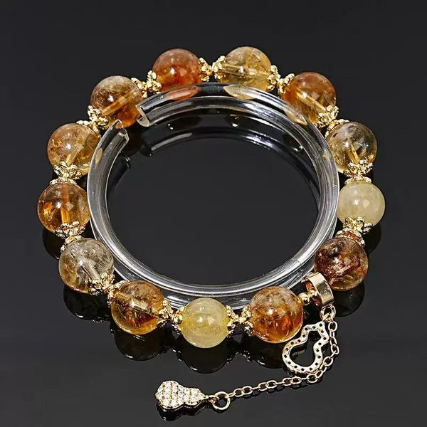 Golden Autumn Blessings Crystal Beaded Bracelet - NovaCrystallo