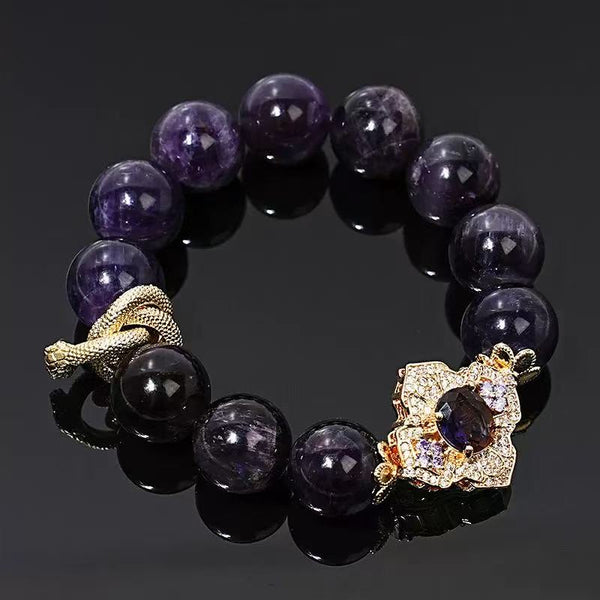 Purple Dream Crystal Beaded Bracelet - NovaCrystallo