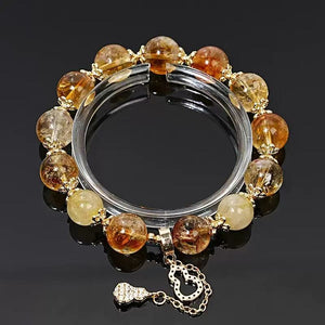 Golden Autumn Blessings Crystal Beaded Bracelet - NovaCrystallo