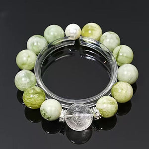 Pomelo Jade Star Frost Crystal Beaded Bracelet - NovaCrystallo