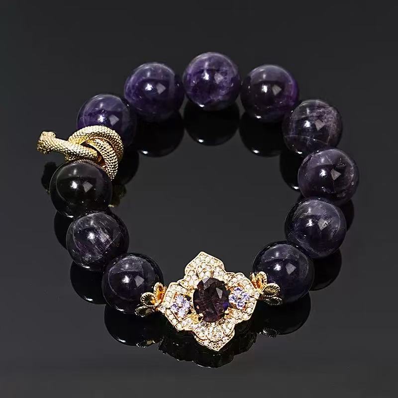 Purple Dream Crystal Beaded Bracelet - NovaCrystallo