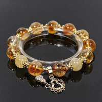 Golden Autumn Blessings Crystal Beaded Bracelet - NovaCrystallo