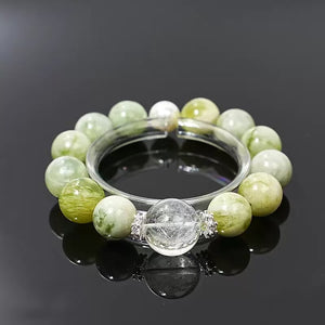 Pomelo Jade Star Frost Crystal Beaded Bracelet - NovaCrystallo