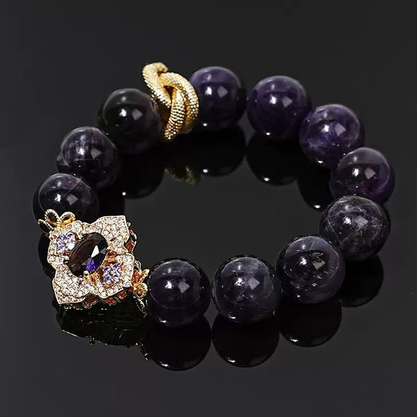 Purple Dream Crystal Beaded Bracelet - NovaCrystallo