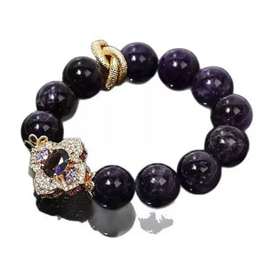 Purple Dream Crystal Beaded Bracelet - NovaCrystallo